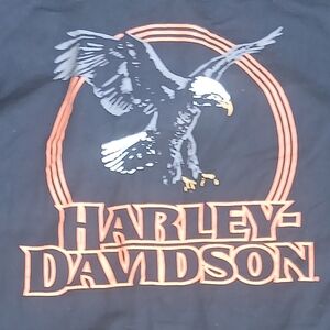 Harley Davidson Mens 2XL Button Down Collared Short Sleeve Graphic T-shirt